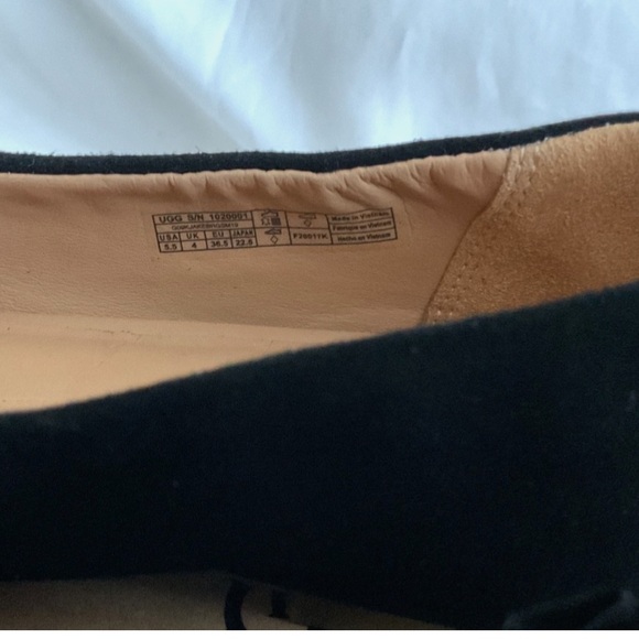 🔥❤️ FINAL SALE!! UGG Thea Ruffle Ballet Flats Black NEW IN BOX * - Picture 8 of 10